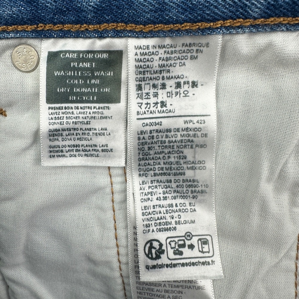 Levi's 501 Jeans Mens W29 L30 Blue Distressed Straight Leg Denim Casual - Picture 3 of 14